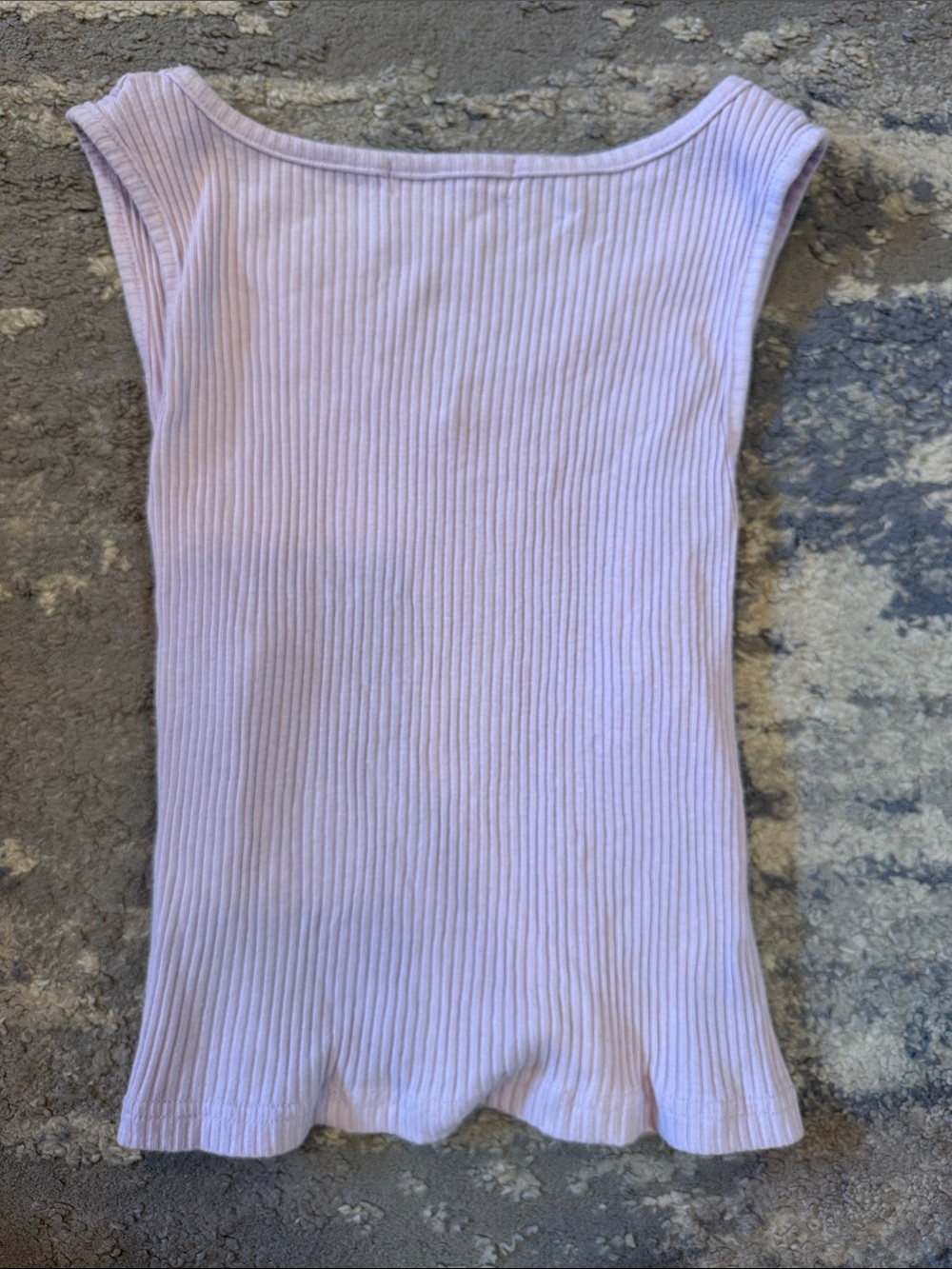 ROMWE Lavender Ribbed V‑Neck Tank - Picture 2 of 3
